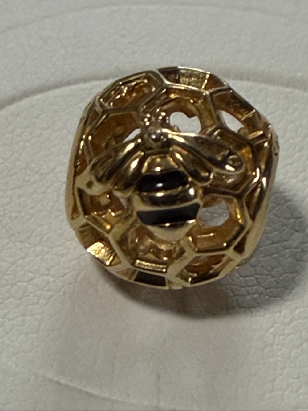 AUTHENTIC PANDORA Shine Honeybee Charm Silver . Gold plated